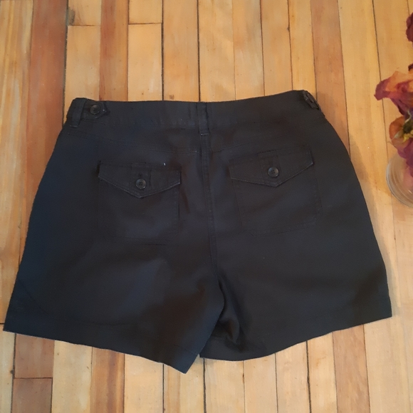 🍉 Reitmans women's short size 15 GUC black 100% cotton breathable no stretch - Picture 7 of 12